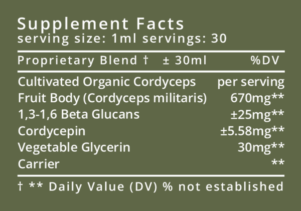 Cordyceps mushroom nutrition facts