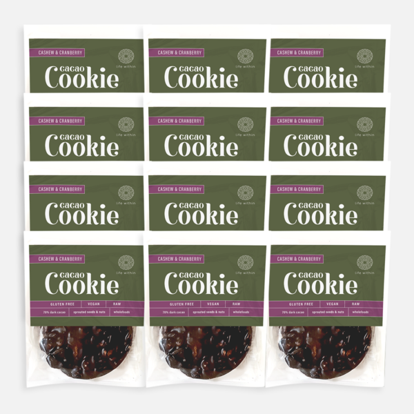 Cashew & Cranberry Cacao Cookies 12-Pack